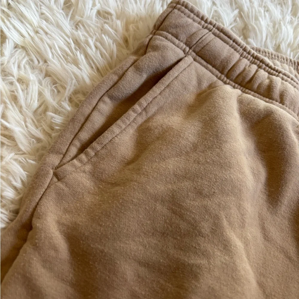BP Nordstrom tan knit loose fit drawstring shorts size large